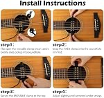 Pickup pour guitare en acier (non classique) Pickps pour guitare acoustique pour 38-42 en amplificateur de transducteur de prise électrique, longueur du câble 10ft