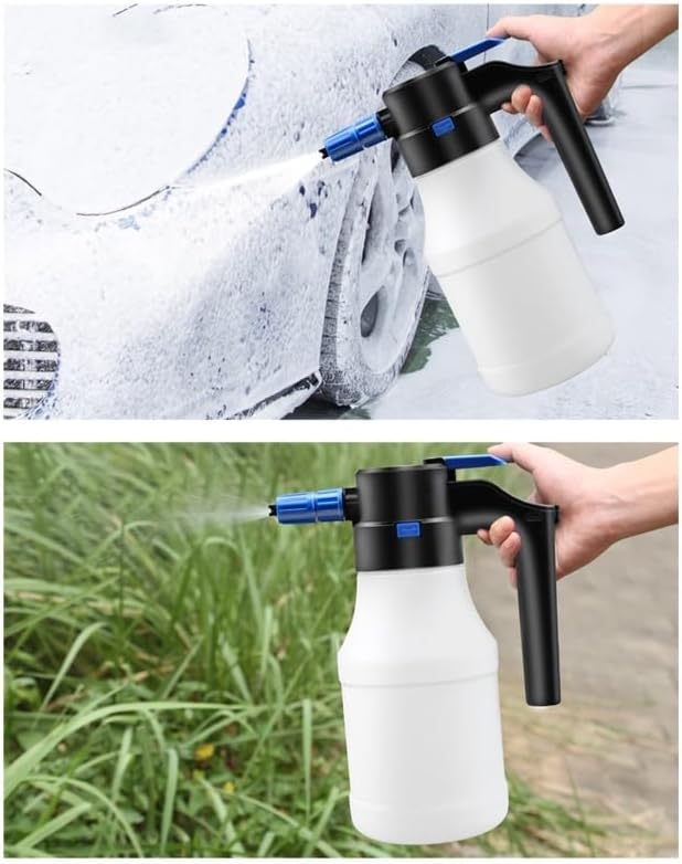 Applies to 1.5L Car Electric Foam Sprayer Spray Bottle Car Cleaning Washing Handheld Watering Garden Plant Home Garden Car Beauty(Style B 1.5L)