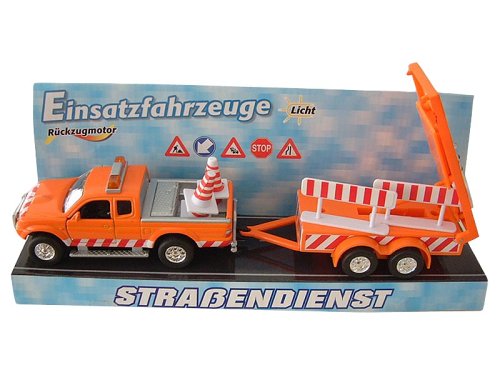 Preisvergleich Produktbild Straßendienst Mitsubishi mit Hänger und Rückzugmotor 27cm