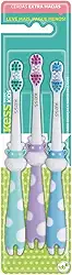 Combo Econômico Infantil com 3 Escovas Dentais, Kess, Multicor