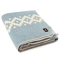 Couverture De Camping En Laine D'alpaga Ecualama - Ultra Légère Et Chaude - 236x170 Cm - Gris