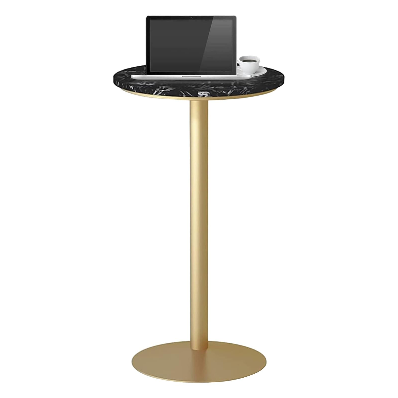 Table Cuisine Marbre Noir 55cm : Idéale Petit Espace et Coin Repas Cosy