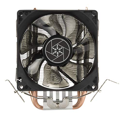 Image of SilverStone Technology KR03 Krypton CPU Cooler, 92mm Blue LED Fan, 2000 RPM, Hydraulic Bearing, Copper Heat Pipes with Aluminum fins, Universal Socket Compatibility Intel&AMD, SST-KR03
