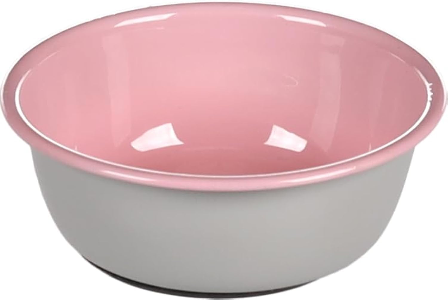 Flamingo Fl Nell Boyalı Çelik Mama Kabı, Antıslıp, Gri-Pembe, 250Ml
