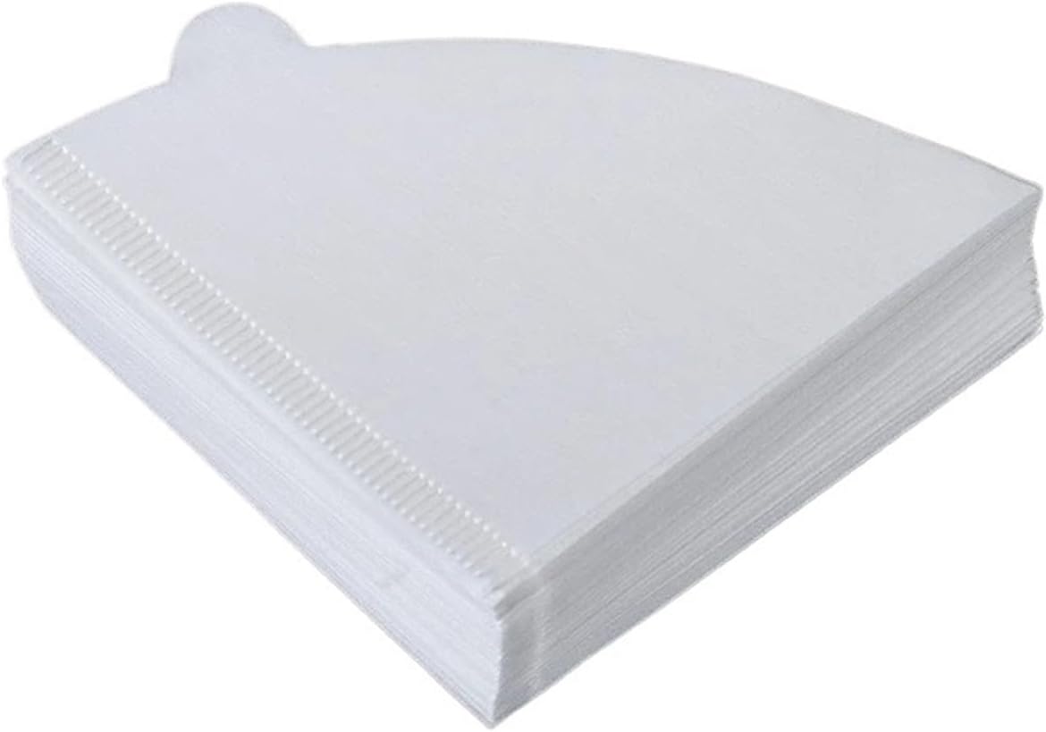 Coffee Filter Paper Natural Brown Wood Pulp Cone Filter Screen For Pour Over Drip Coffee Makers 2 To 4 Cups Disposable(White 400PCS,V02(2-4 servings))