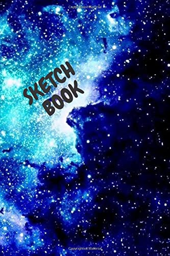 Sketch Book Diary Journal Sketchbook Drawing Unique Cover Galaxy Blue Sky: Artistic Inspiration Anywhere Gift for Her Him Student Birthday
