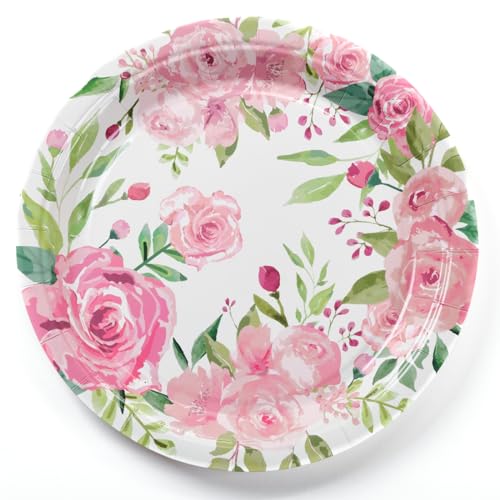 image for BLUE PANDA 144 Piece Vintage Style Tea Party Supplies, Includes Dispos