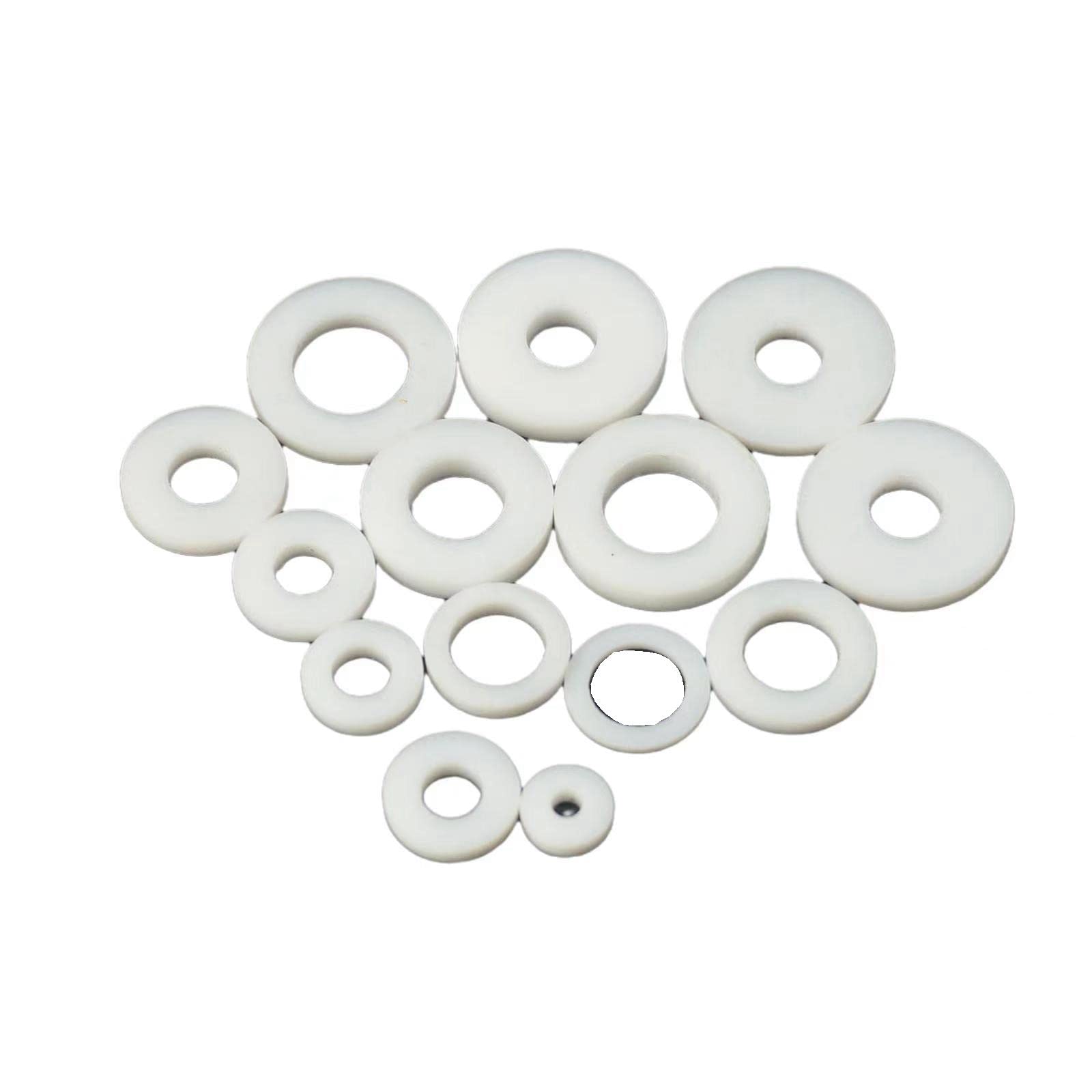 Junta de arandela plana de PTFE, 50 unidades, varios tamaños for manómetro(16x8x3mm)