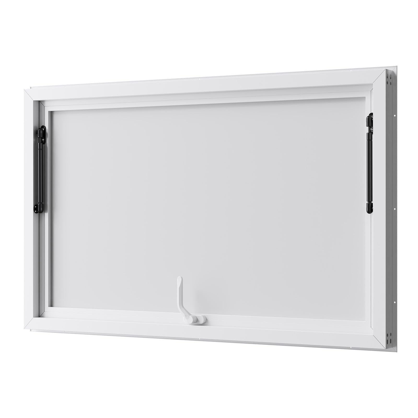 VEVOR Fenêtre de Concession pour Camion Restaurant 152,4x91,5 cm, Fenêtre de Service pour Stand de Vente, Cadre en Alliage d'Aluminium, sans Verre, avec Porte à Auvent et Crochet de Traction