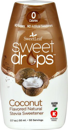 Sabiduría sweetleaf Sweet gotas naturales Flavored Natural Stevia Edulcorante,-de coco 1,7FL oz2PC