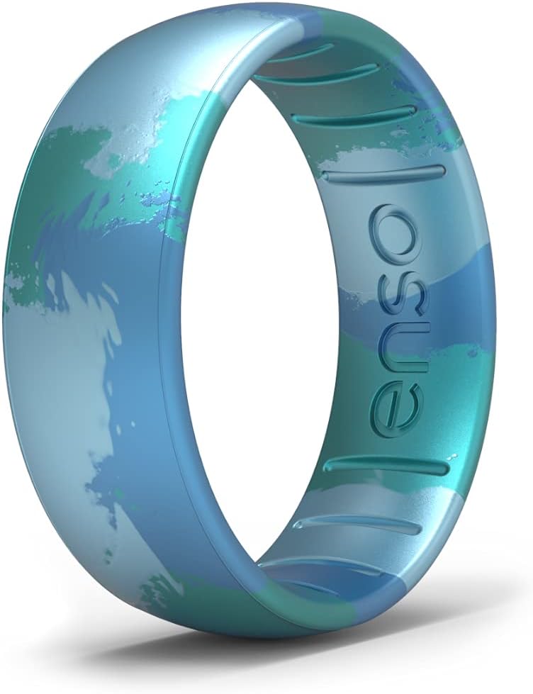 Enso Rings Handcrafted Classic Silicone Ring – Comfortable and Flexible Design – 6.6mm Wide, 1.75mm Thick
