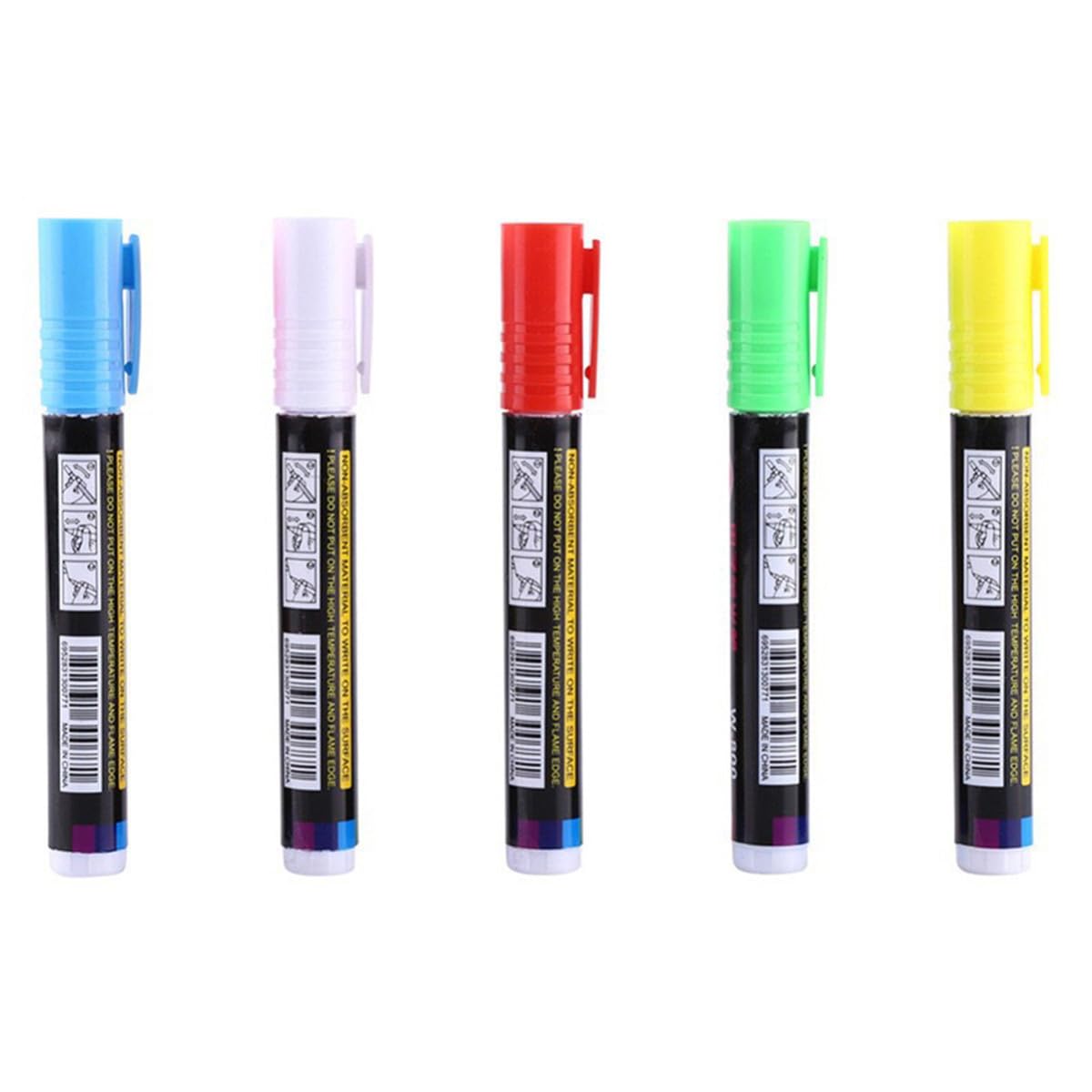Yelschwa Marker Pens, Queen Bee Marking Pen Waterproof Paint Pens, Quick-Drying Maker Pen Tool Beekeeper Maker, 13.5cm (5PCS)