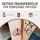 SKULLPAPER® temporäre Tattoo-Transferfolie FÜR DIE Haut - SEHR GUT getestet - für Tintenstrahldrucker (A4-4 Blatt)