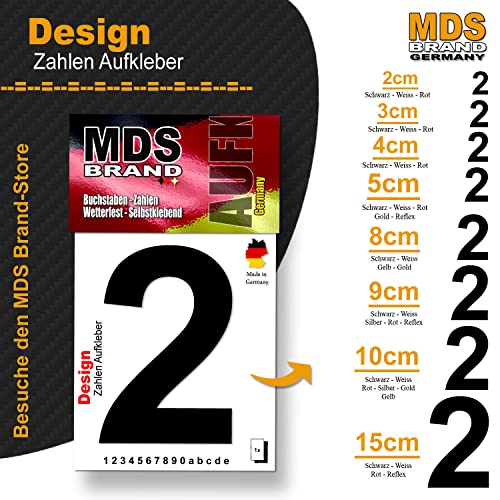 Prime Design 15cm Zahlen Aufkleber | Selbstklebende hausnummern zum aufkleben | Klebezahlen für Mülltonne, Briefkasten & Hausnummer | Optimal für Außen & Innen, klebeziffer sind Weiss (1, 15cm)