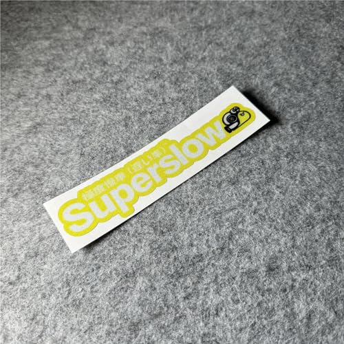 Image of Car Styling Sticker for Japanese Superslow Snail Creative Words Auto Oil Tank Window Body Vinyl Computer Case Motocross Decals (L 13x3cm Yellow 2PCS)