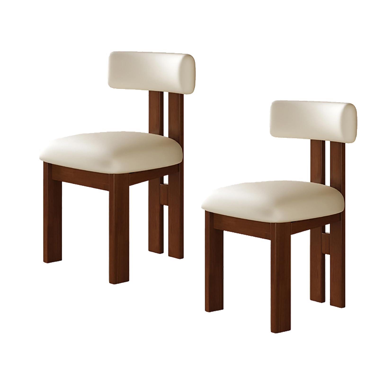 Chaises rembourrées en cuir et bois massif au design moderne et raffiné