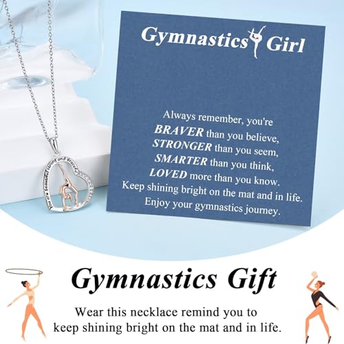 Gymnastics Gifts for Girls Gymnastics Necklace Sport Gifts Jewelry for Gymnast Women for Birthday, Graduation, Christmas3