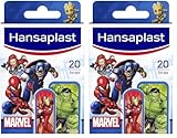 Hansaplast Cerotti MARVEL Con Spider-Man, Capitan America E Hulk - Delicati Sulla Pelle E Facili Da Rimuovere - 1 Confezione Da 40 Pezzi Assortiti