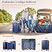 DUMOS 3tlg. Hartschalenkofferset Hard Shell Basic Hartschalenkoffer Trolley Koffer offerset Gepäck Reisekoffer Reisek Rollkoffer Schloss 4 Rollen Hartschale Teleskopgriff