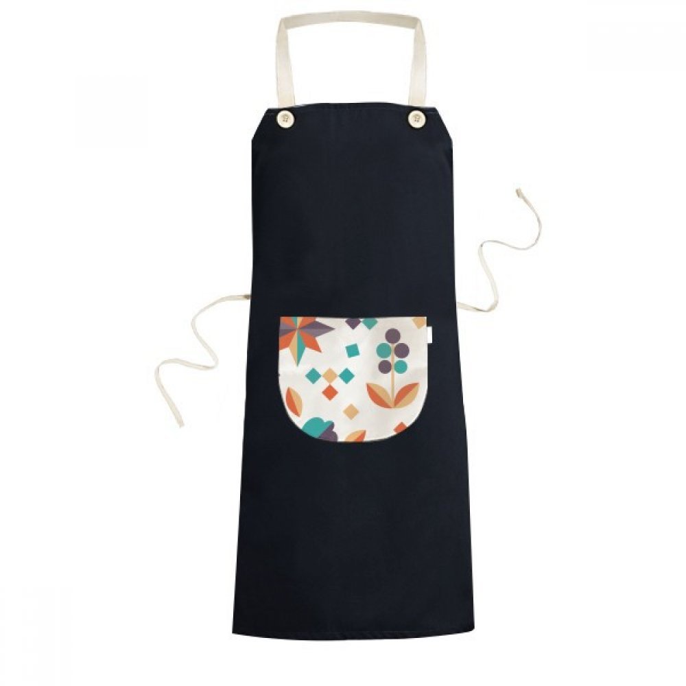 Tablier de cuisine réglable avec poche motif fleur pixel pour homme et femme