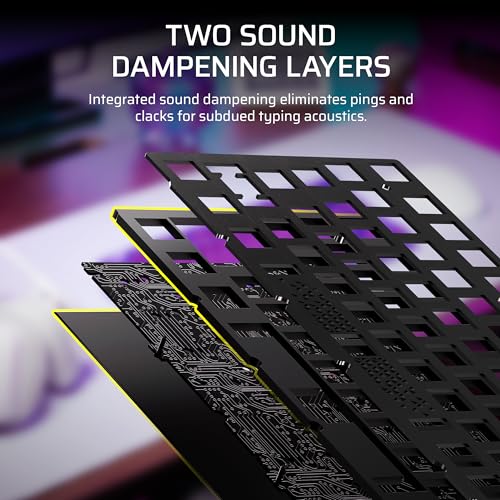 CORSAIR K65 Plus Wireless 75% RGB Hot-Swappable Mechanical Gaming Keyboard – QWERTY US Layout, Pre-Lubricated MLX Red v2 Linear Switches, Dual-Layer Sound Dampening – Atomic Purple by Corsair - Image 8