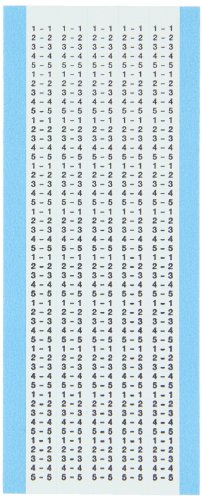 Micro numéros consécutifs Brady tmxm-1-5-PK b-702 noir sur blanc 7,940 mm