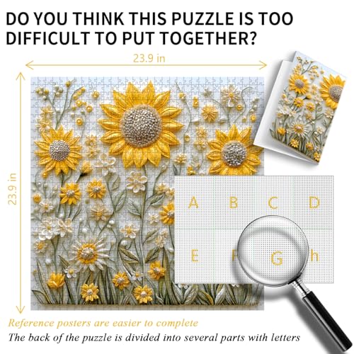 Puzzle Floral para Adultos 16 Años miniatura 3