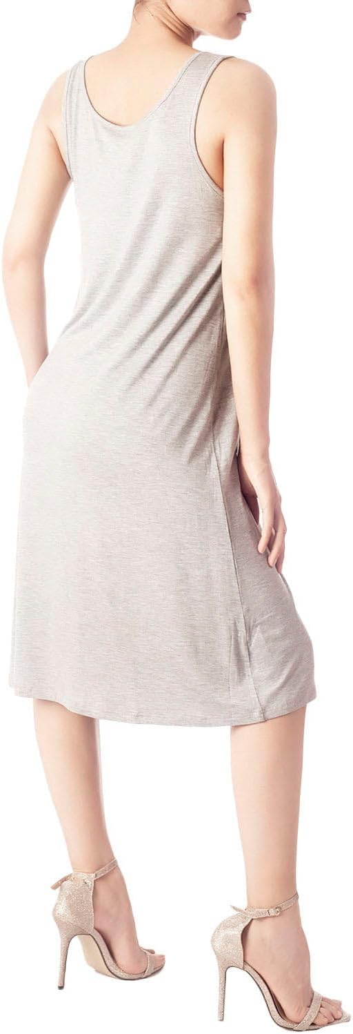iB-iP Women's Modal Cozy Knee Length Casual Relaxed Full Slip