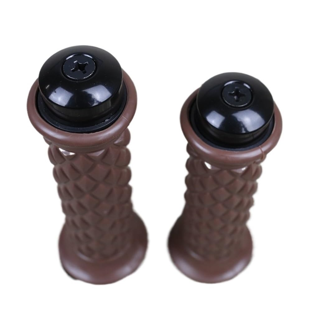 1 Paar 7/8 '' 22 MM Vintage Motorradgriffe Cafe Racer Grid Braun Schwarz Griffe Für Lenker Gummimaterial MotorradGriffe