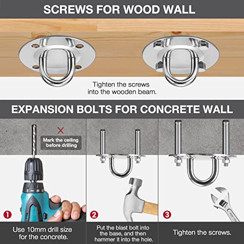 Hammock Chair Hanging Rope Swing, Hanging Chair Portable Detachable Metal Support Bar Hammock Chair Swing With Hardware Kit No Cushion For Outdoor Bedroom Backyard Deck Camp Beach(Dark Grey) #TOP4