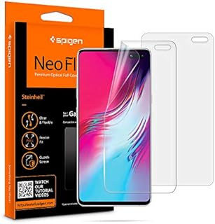 Spigen, 2Pack, Screen Protector for Samsung Galaxy S10 5G, NeoFlex, Case Friendly, Wet Application, TPU, Not Tempered Glass, Full coverage, Case Compatible, Samsung S10 5G Compatible Screen Protector