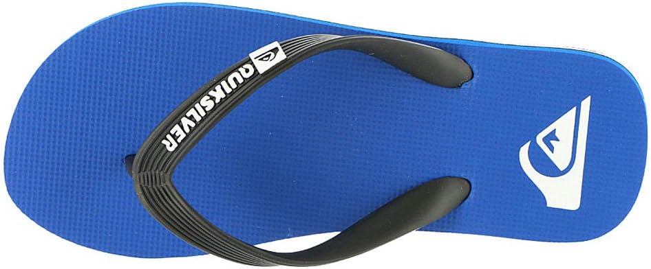 Quiksilver unisex child Molokai Youth Kids Flip Flop Sandal, Black/Blue, 10 Toddler US