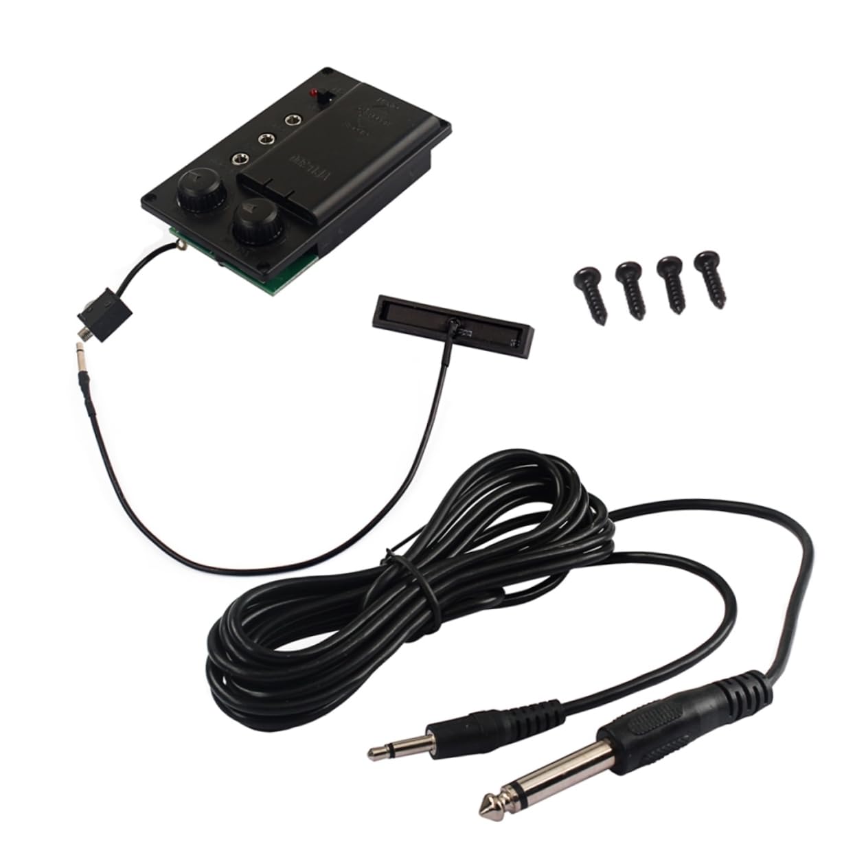 BESPORTBLE 1 Set Violin Equalizer Preamp Pickup Eq with Piezo Electric Accessory Tone Control Noise Suppression Portable Design for Electric Violin Includes Output Cable