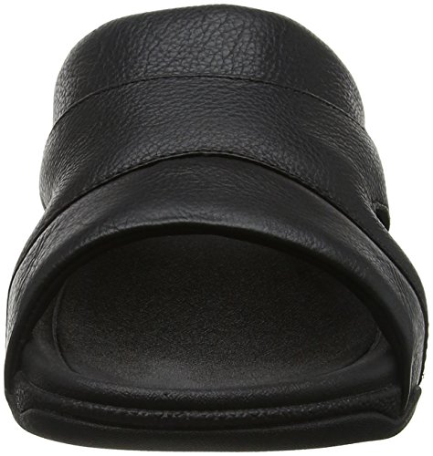 Fitflop Freeway III Slide-Leather, Sandalias deslizantes Hombre, Negro (Black), 42 EU