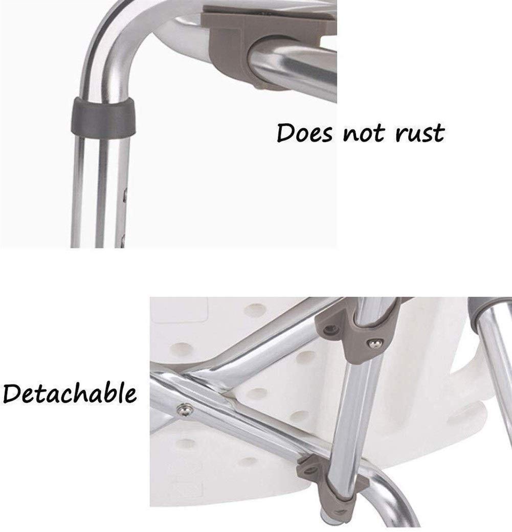 Taburete para Ducha Asiento para bañera Asiento para bañera con Respaldo Ajustable en Altura Aluminio Antideslizante Ligero Personas Mayores con discapacidad Peso 150 kg Taburete p