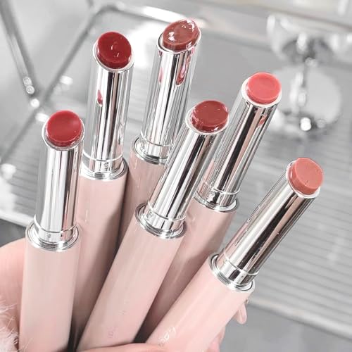 Image of Gege Bear Moisturizing Solid Lip Gloss Set | High-Pigment Gloss Stick with Glossy Finish | Luxury Lipstick with Rich Color & Hydration | Nourishing Lip Balm Texture Meets Vibrant (05# Maple, 2g)