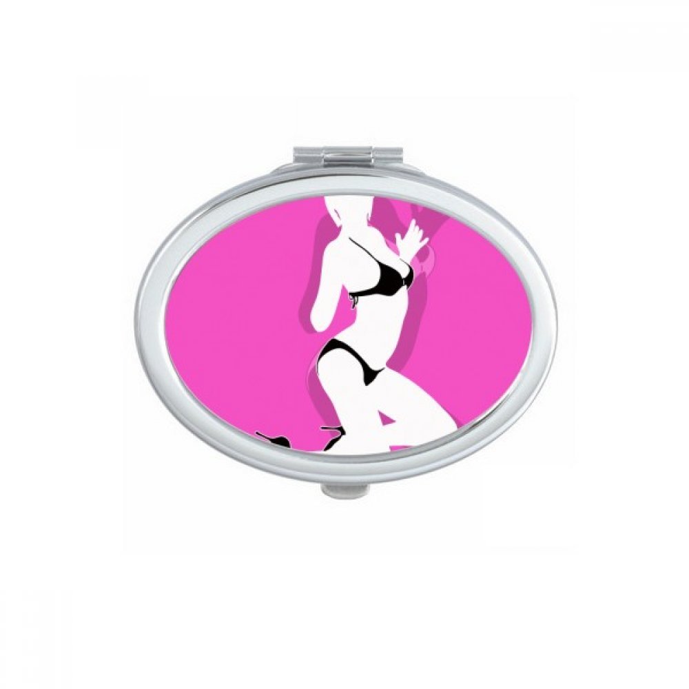 Miroir de maquillage mignon rose bikini ovale le cadeau idéal fait main pour faire plaisir