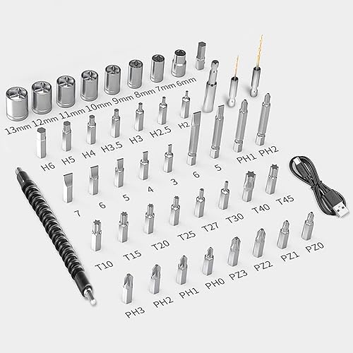 Miniatura 2 de RealWork Destornillador eléctrico, destornillador inalámbrico de 4 V con batería recargable de iones de litio de 1500 mAh, incluye punta de