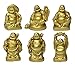 Produktbild Feng Shui  lachende Buddhafiguren, goldenes Kunstharz, ca. 5 cm, 6-teiliges Set, BS019