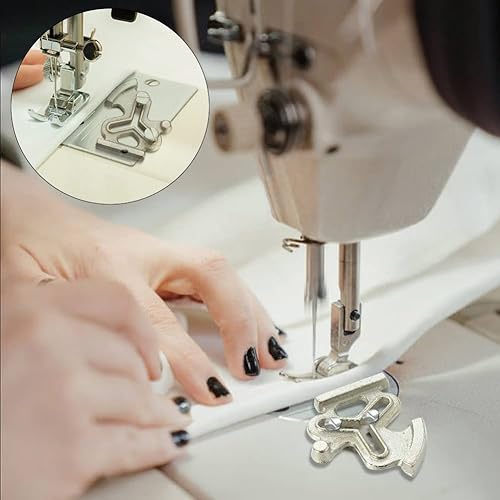 Miniatura 3 de Paquete de 2 medidores de posicionamiento de flor de ciruelo, máquina de coser de tres esquinas de tornillo de puntada de bloqueo plana para