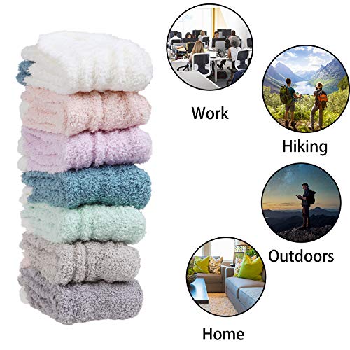 Chalier 7 Pairs Womens Winter Fuzzy Socks Cozy Fluffy Socks Warm Fuzzy Christmas Socks For Women Gifts #TOP3