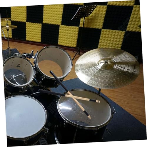Baquetas para batería Kisangel, pares de cepillos de jazz en bambú, color negro, 40 cm miniatura 4