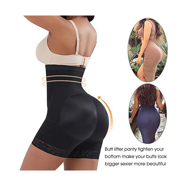 Lover-Beauty-Women-High-Waist-Body-Shaper-Butt-Lifter-Firm-Control-Shapewear-Boyshorts Lover-Beauty Slimmer Body Shaper High Waist Shapewear Tummy Control Panty Seamless Boyshorts Black L