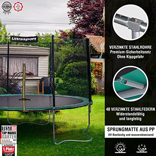 Kindertrampolin Ultrasport Gartentrampolin Wave, Durchmesser 251 cm