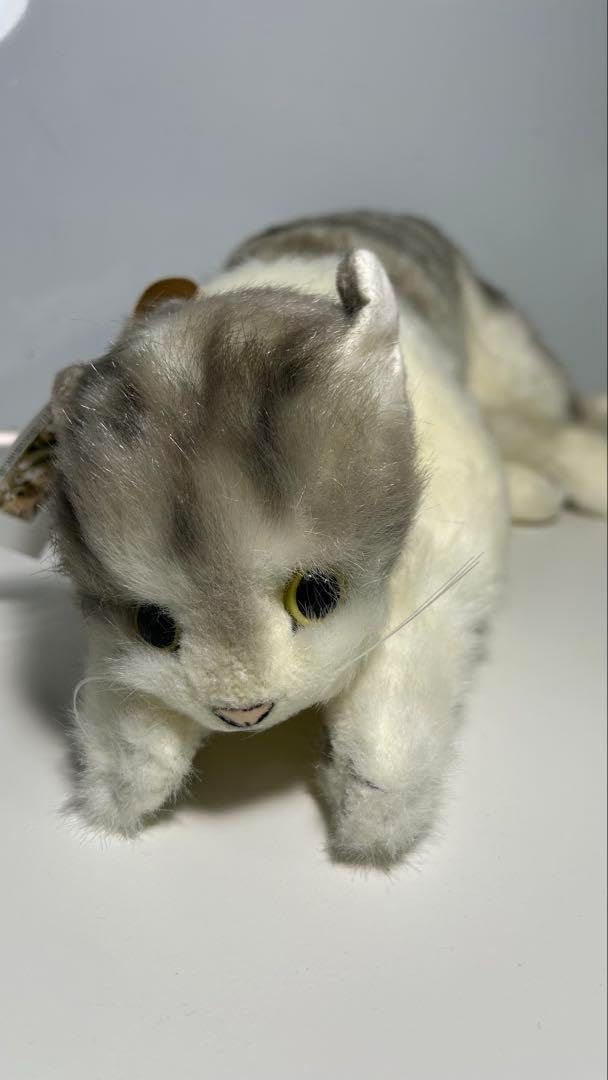 昭和レトロ   ヴィンテージ  あかとんぼ 日本製  猫 ぬいぐるみ  中古品 レトロ ヴィンテージ あかとんぼ 日本製 猫 ぬいぐるみ(レトロ