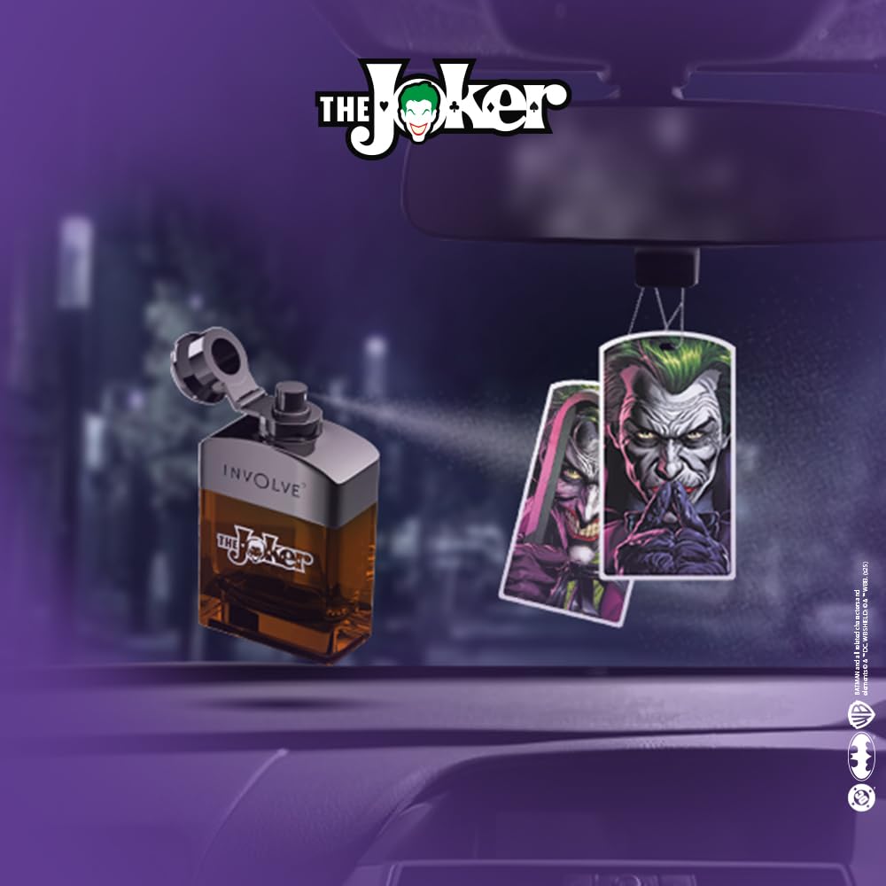 Involve Your Senses - The Joker Car Perfume Spray with 3 Hanging