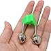 Honbay 30PCS Plastic Clamp Fishing Rod Alarm Dual Alert Bells,Green and Red