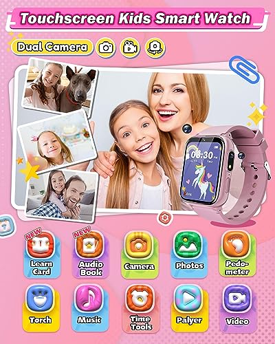 Sueseip D11 PINK Kids Smart Watches Girls Toys Age 6-8 thumb #1