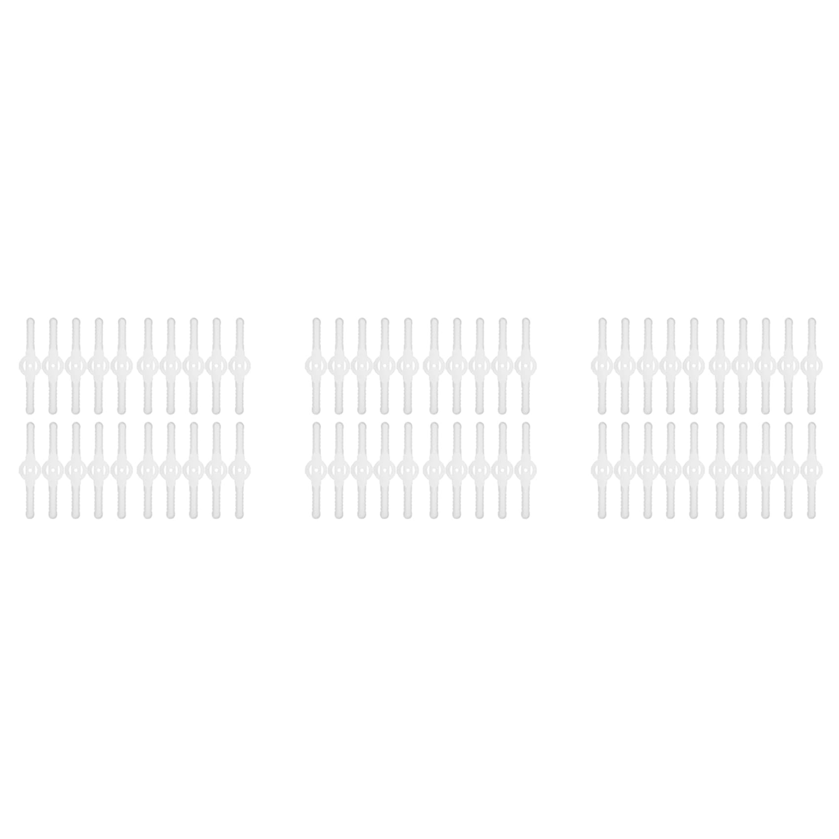Jnchdghwa White 60Pcs Plastic Grass Trimmer Blades Lawn Mower Trimmer Accessories Lawn Mower Blade Cordless Trimmer Garden Tool