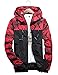 Produktbild shepretty Herren Jacke Kapuzen Windbreaker Camouflage Zip-Hoodie Sportswear LaufjackeRot,3XL
